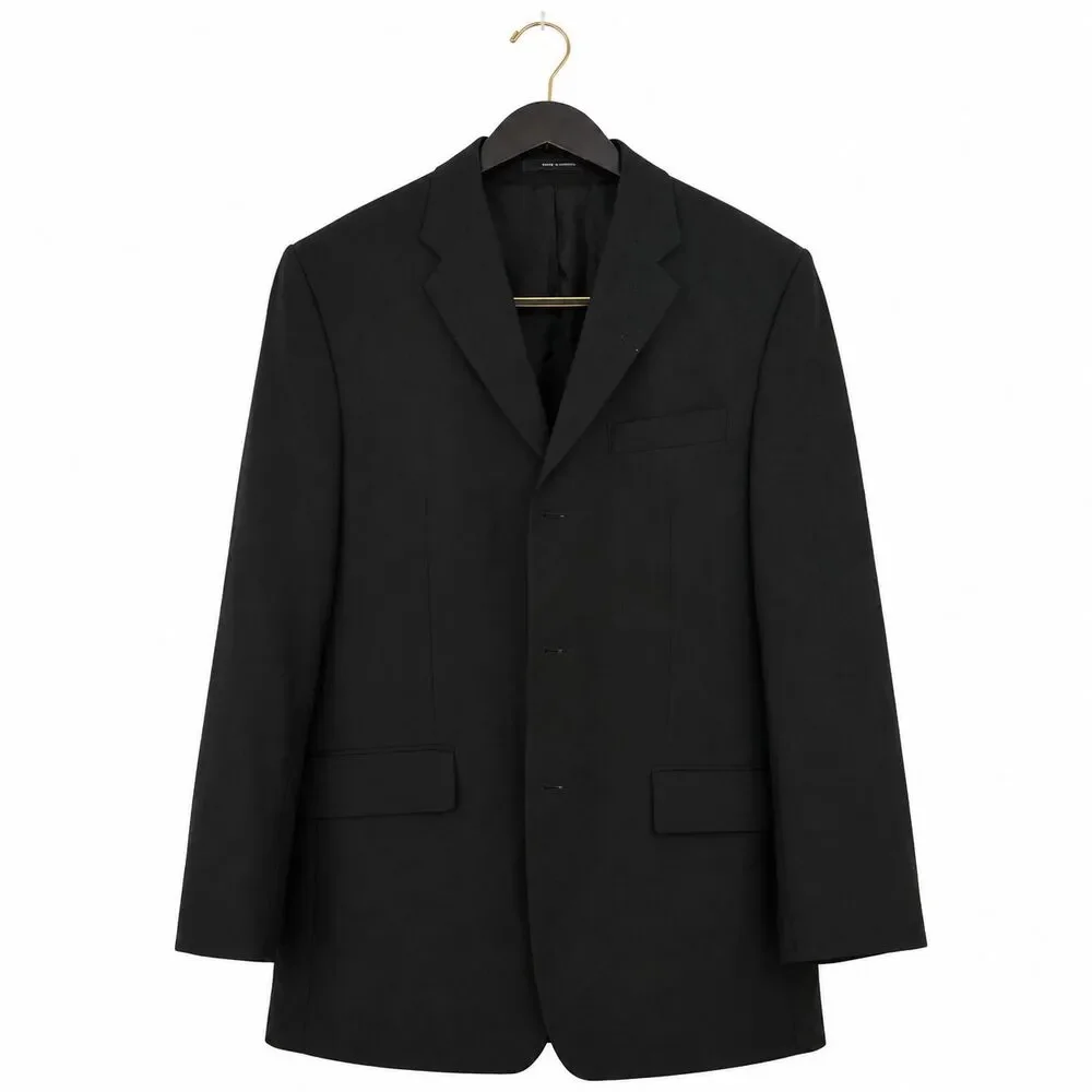 Alfani Men’s Black 100% Wool Blazer Sport Coat 38R Three Button